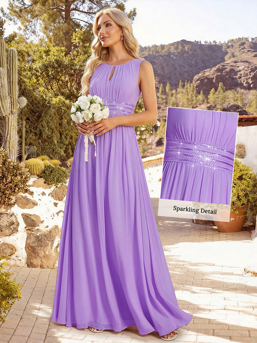ever KALIA|Hollow Out Sleeveless Maxi Wedding Guest Dress