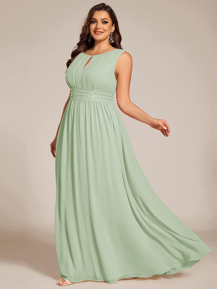 ever KALIA|Hollow Out Sleeveless Maxi Wedding Guest Dress