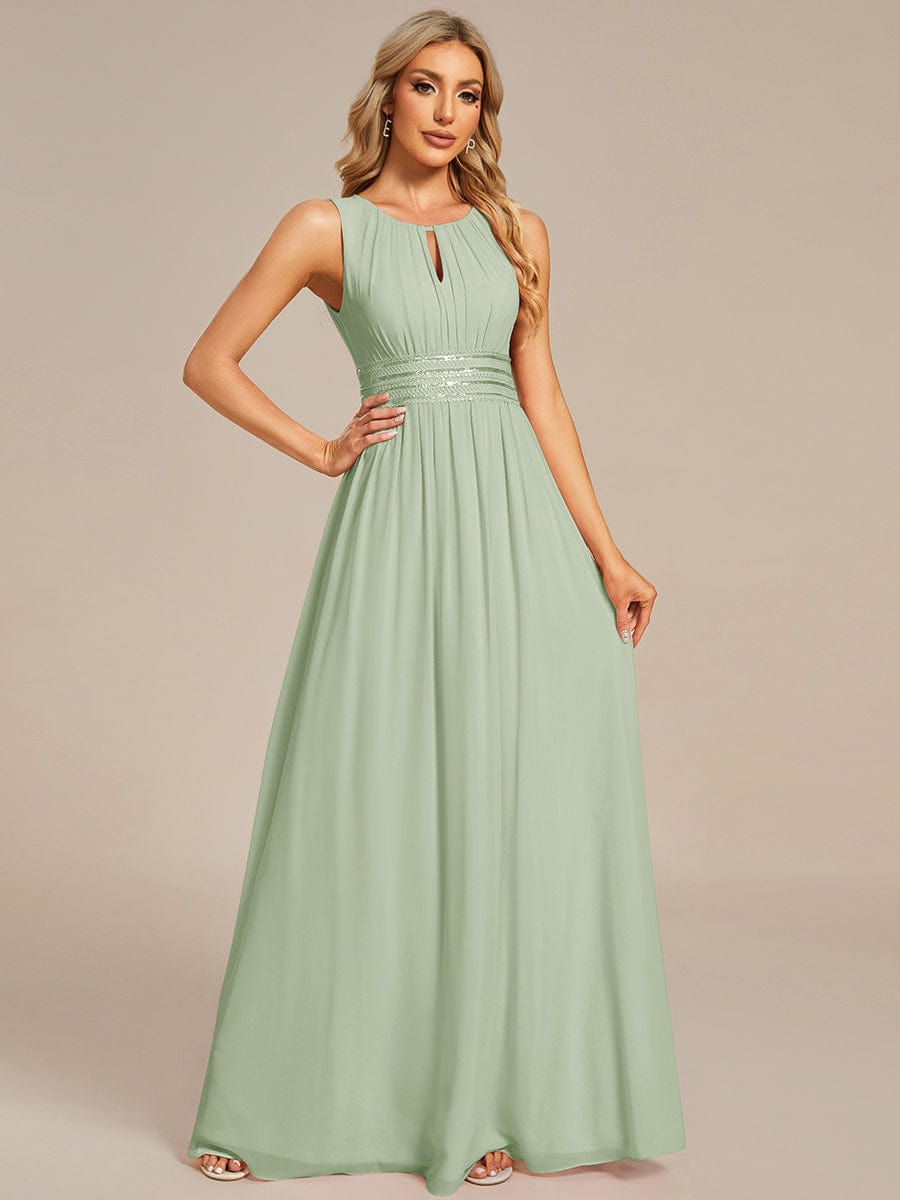 ever KALIA|Hollow Out Sleeveless Maxi Wedding Guest Dress