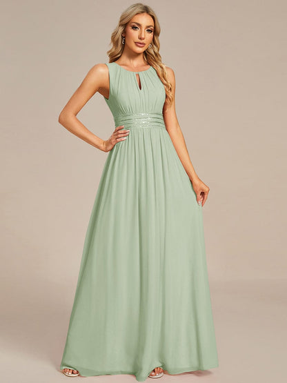 ever KALIA|Hollow Out Sleeveless Maxi Wedding Guest Dress