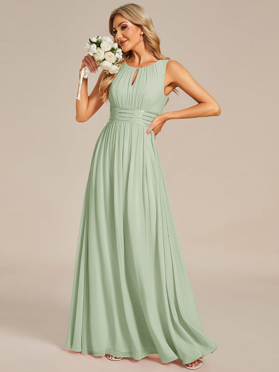 ever KALIA|Hollow Out Sleeveless Maxi Wedding Guest Dress