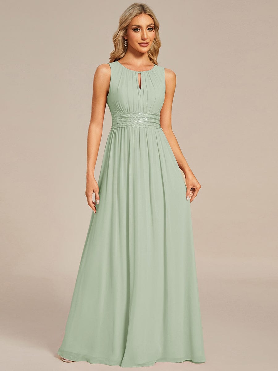ever KALIA|Hollow Out Sleeveless Maxi Wedding Guest Dress