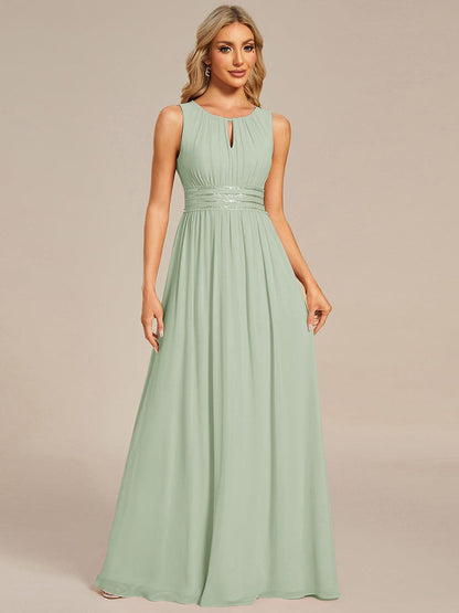 ever KALIA|Hollow Out Sleeveless Maxi Wedding Guest Dress