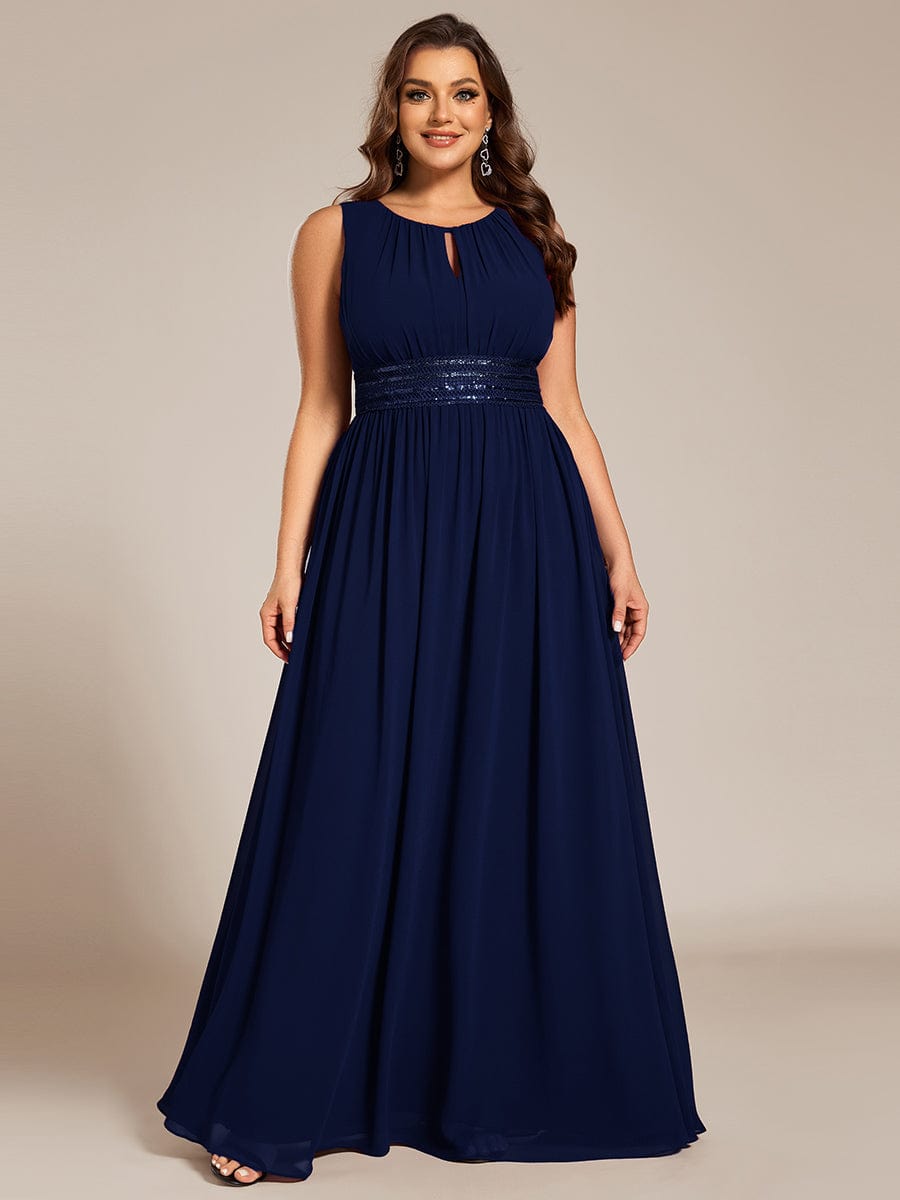 ever KALIA|Hollow Out Sleeveless Maxi Wedding Guest Dress
