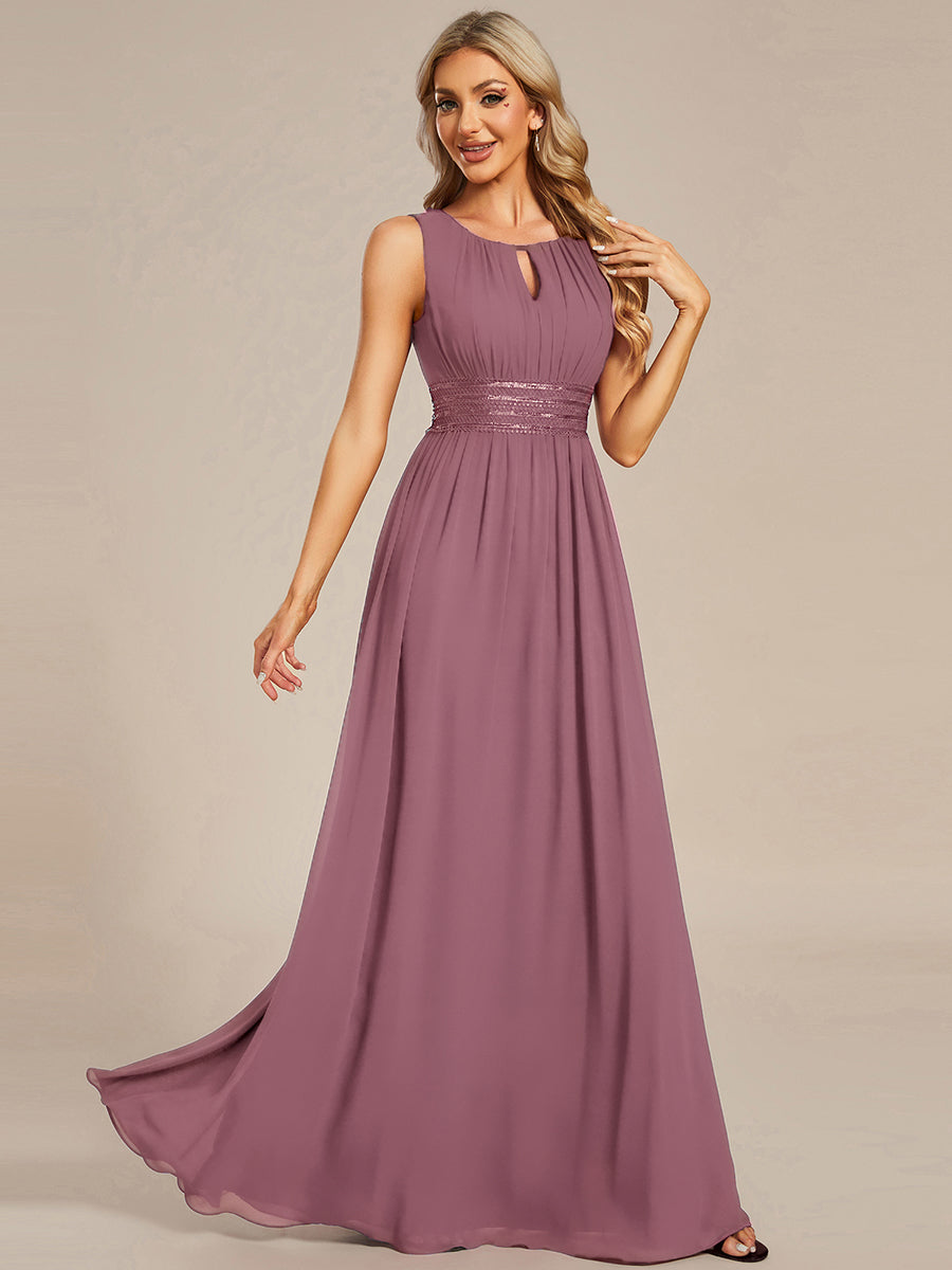 ever KALIA|Hollow Out Sleeveless Maxi Wedding Guest Dress