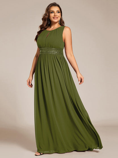 ever KALIA|Hollow Out Sleeveless Maxi Wedding Guest Dress