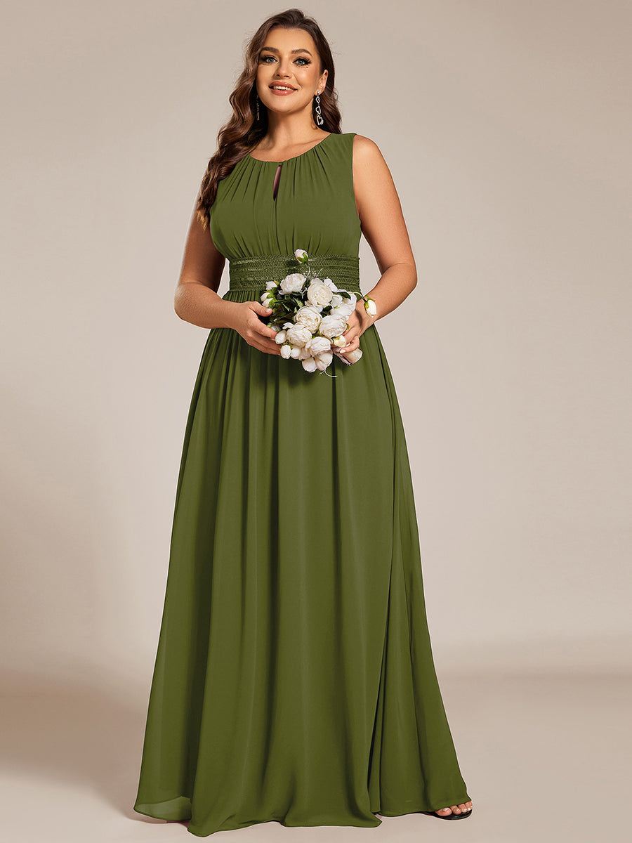 ever KALIA|Hollow Out Sleeveless Maxi Wedding Guest Dress