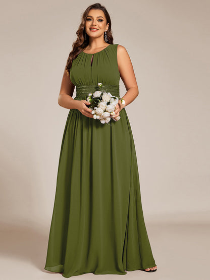 ever KALIA|Hollow Out Sleeveless Maxi Wedding Guest Dress
