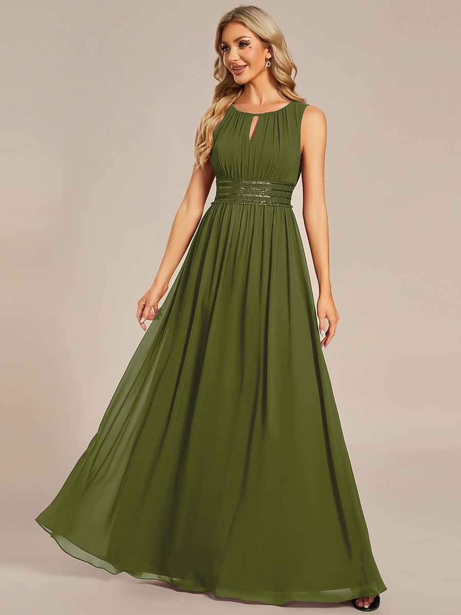 ever KALIA|Hollow Out Sleeveless Maxi Wedding Guest Dress