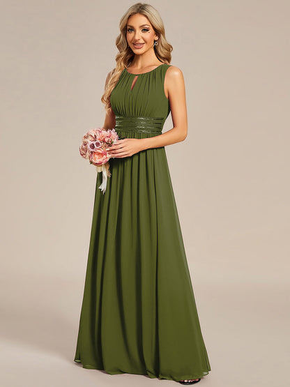ever KALIA|Hollow Out Sleeveless Maxi Wedding Guest Dress