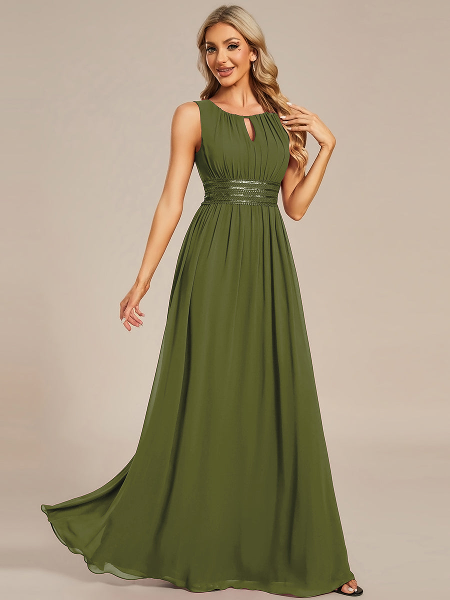 ever KALIA|Hollow Out Sleeveless Maxi Wedding Guest Dress
