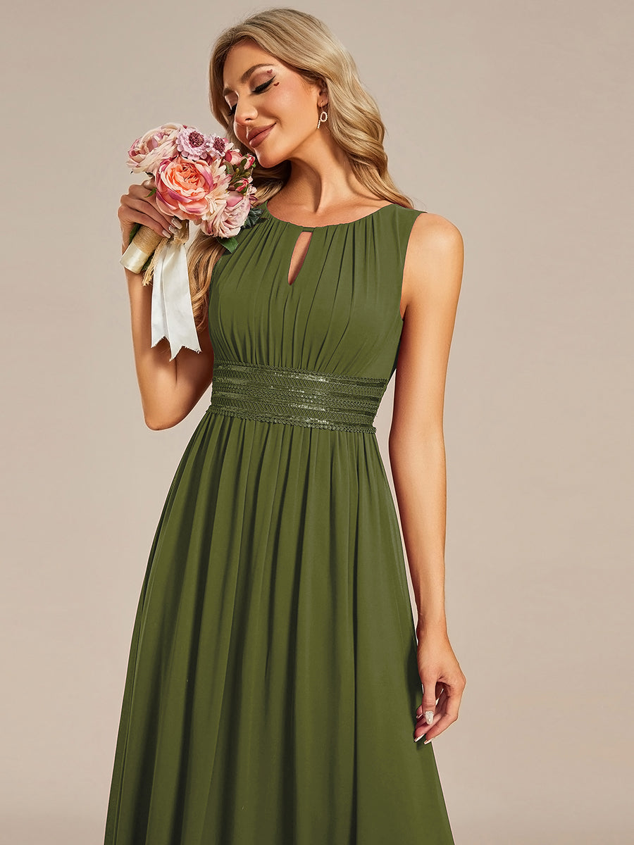 ever KALIA|Hollow Out Sleeveless Maxi Wedding Guest Dress