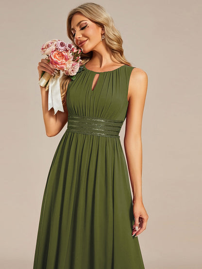ever KALIA|Hollow Out Sleeveless Maxi Wedding Guest Dress