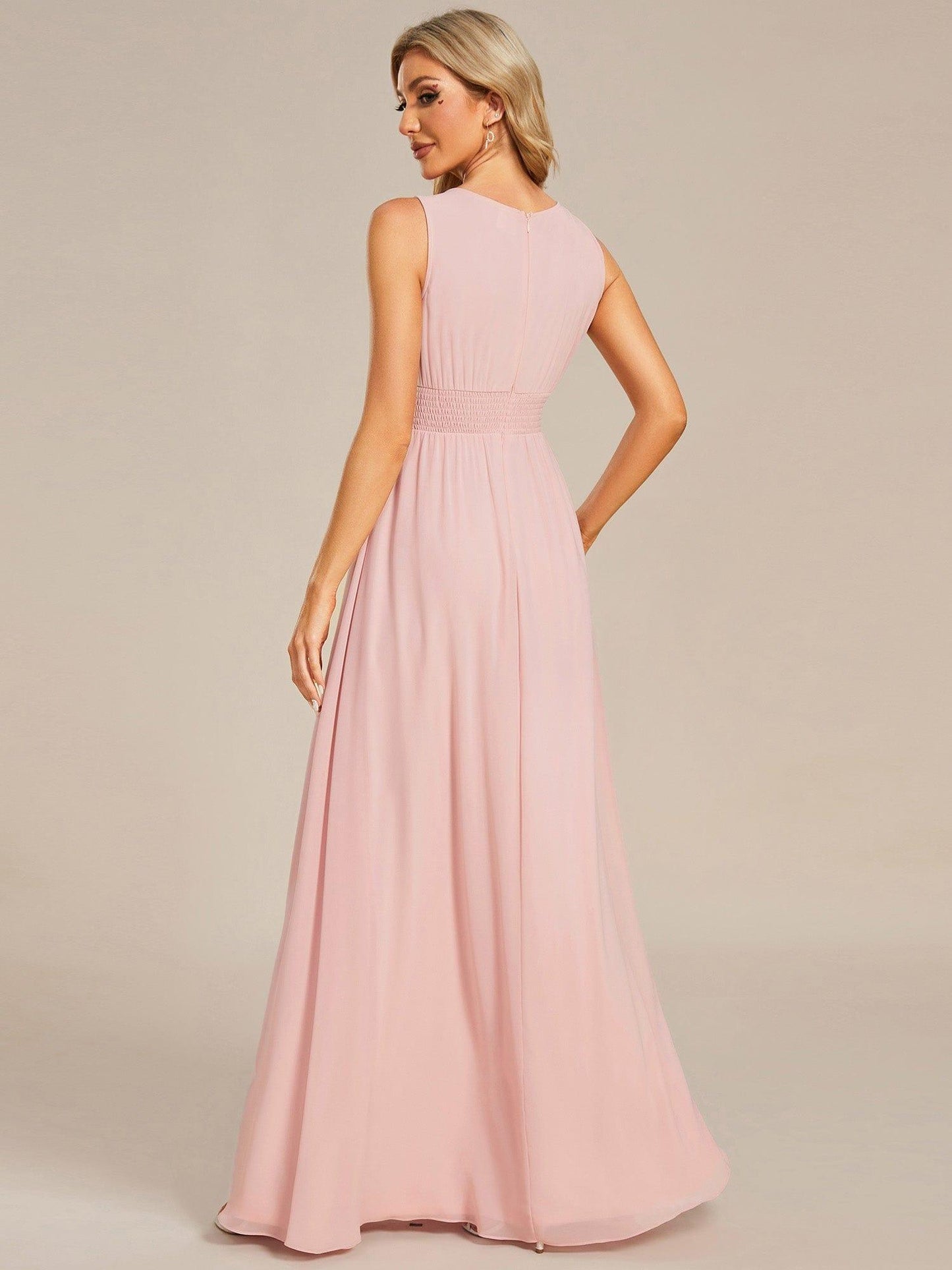 ever KALIA|Hollow Out Sleeveless Maxi Wedding Guest Dress