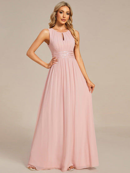 ever KALIA|Hollow Out Sleeveless Maxi Wedding Guest Dress