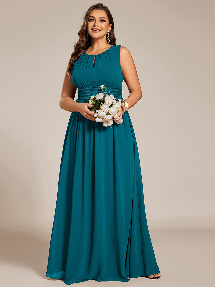 ever KALIA|Hollow Out Sleeveless Maxi Wedding Guest Dress