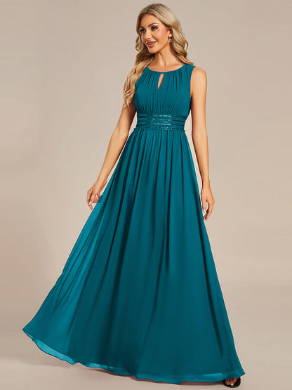 ever KALIA|Hollow Out Sleeveless Maxi Wedding Guest Dress