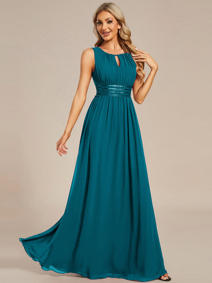ever KALIA|Hollow Out Sleeveless Maxi Wedding Guest Dress