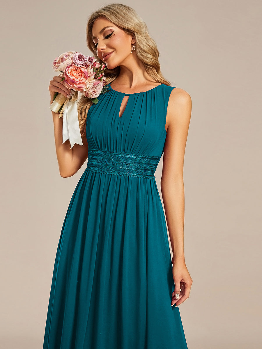 ever KALIA|Hollow Out Sleeveless Maxi Wedding Guest Dress