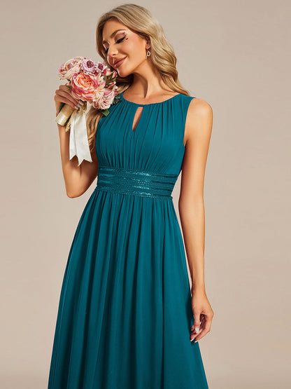 ever KALIA|Hollow Out Sleeveless Maxi Wedding Guest Dress