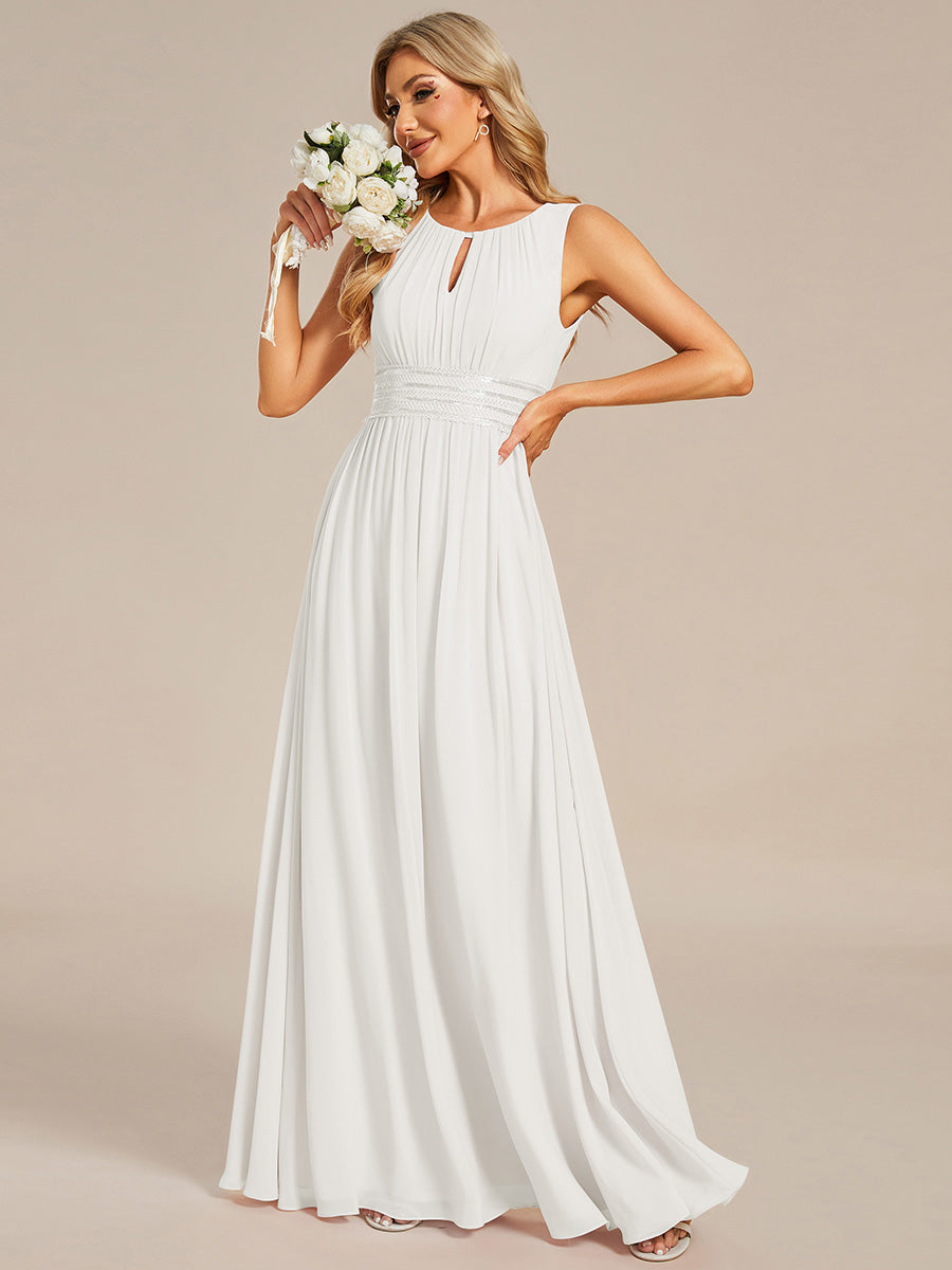 ever KALIA|Hollow Out Sleeveless Maxi Wedding Guest Dress