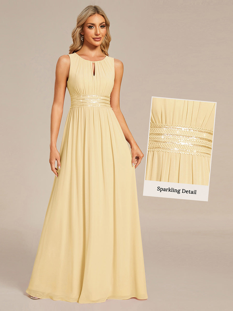 ever KALIA|Hollow Out Sleeveless Maxi Wedding Guest Dress