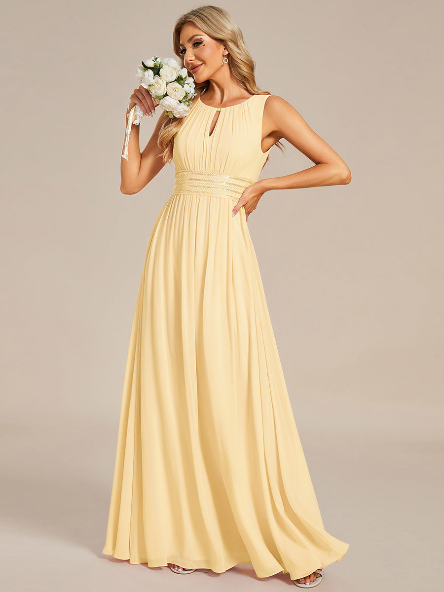 ever KALIA|Hollow Out Sleeveless Maxi Wedding Guest Dress