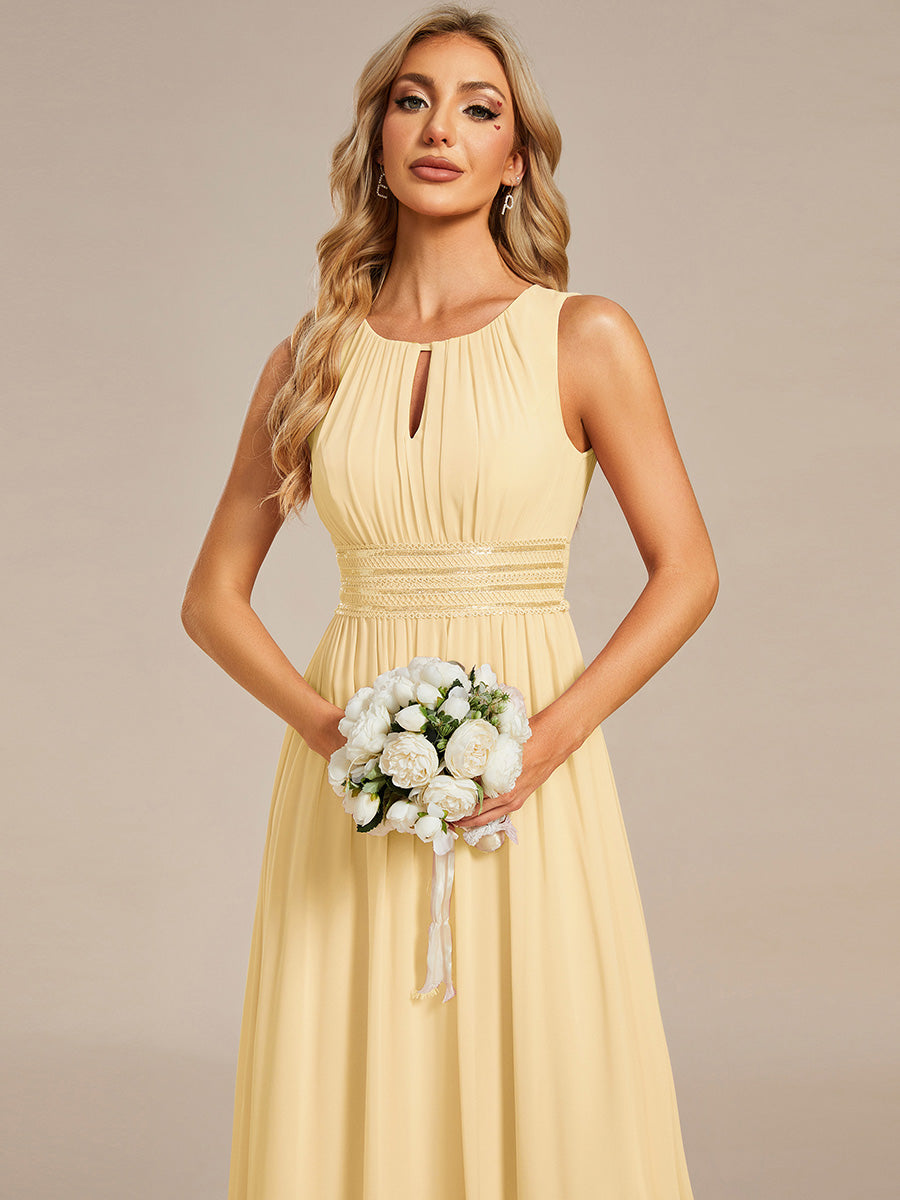 ever KALIA|Hollow Out Sleeveless Maxi Wedding Guest Dress