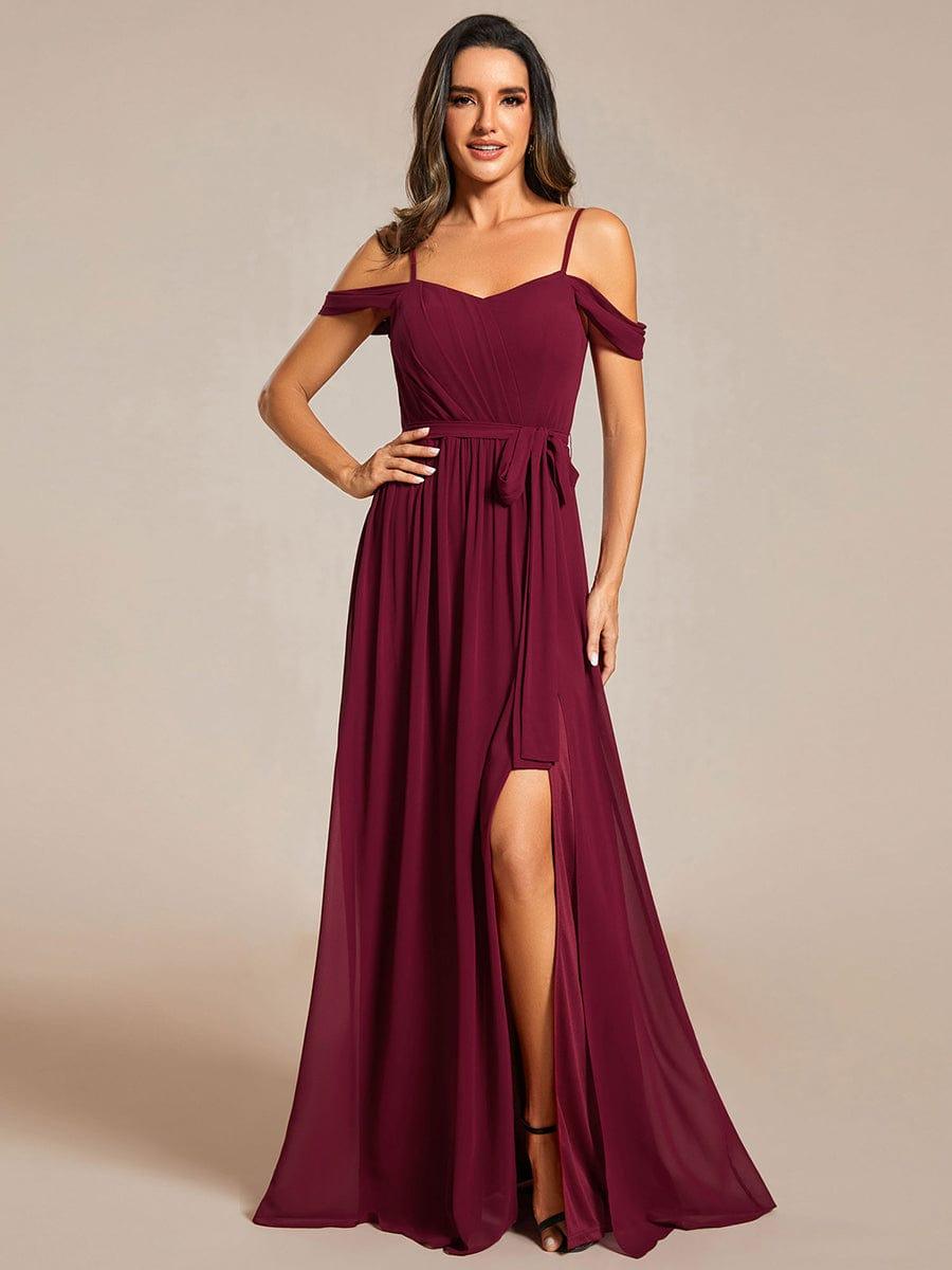 ever ADA|Sweetheart Neckline Cold Shoulder Chiffon Bridesmaid Dress
