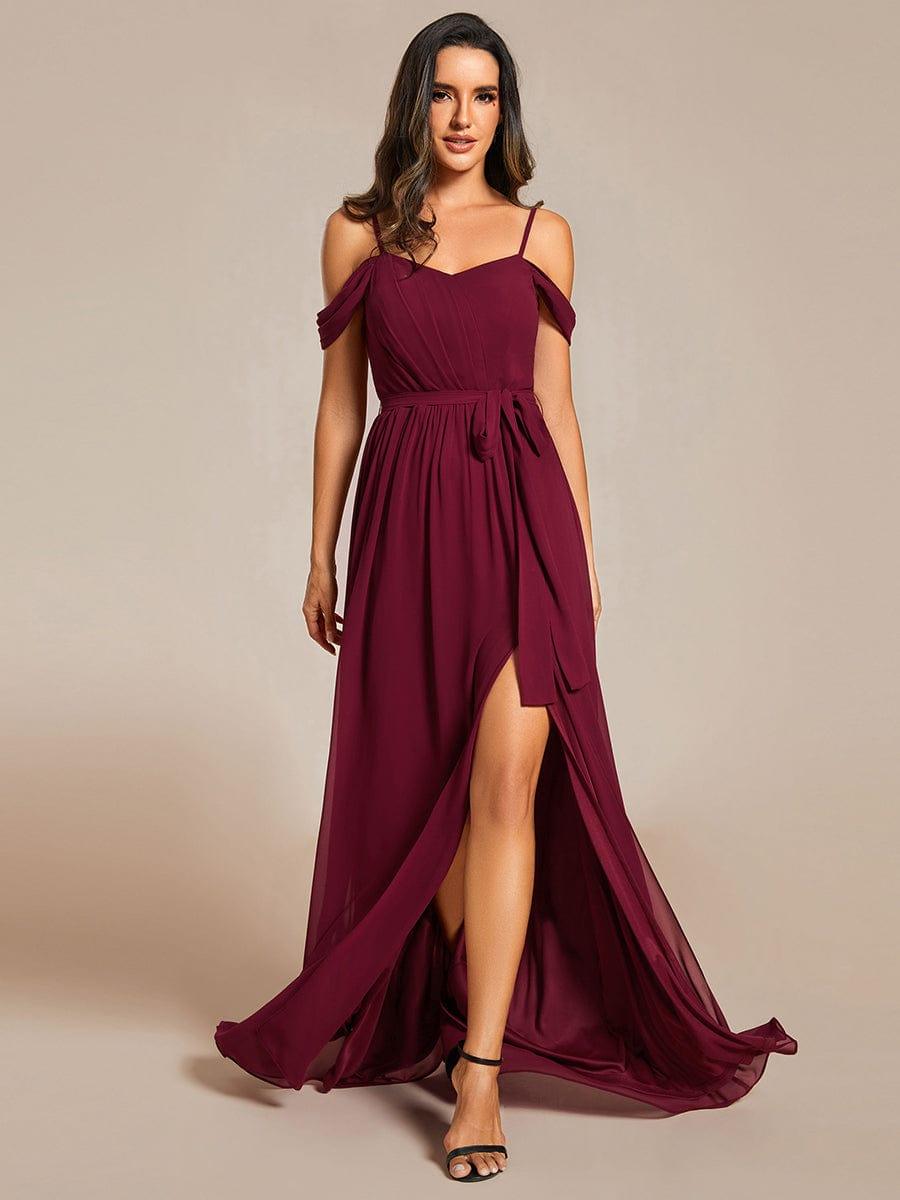 ever ADA|Sweetheart Neckline Cold Shoulder Chiffon Bridesmaid Dress