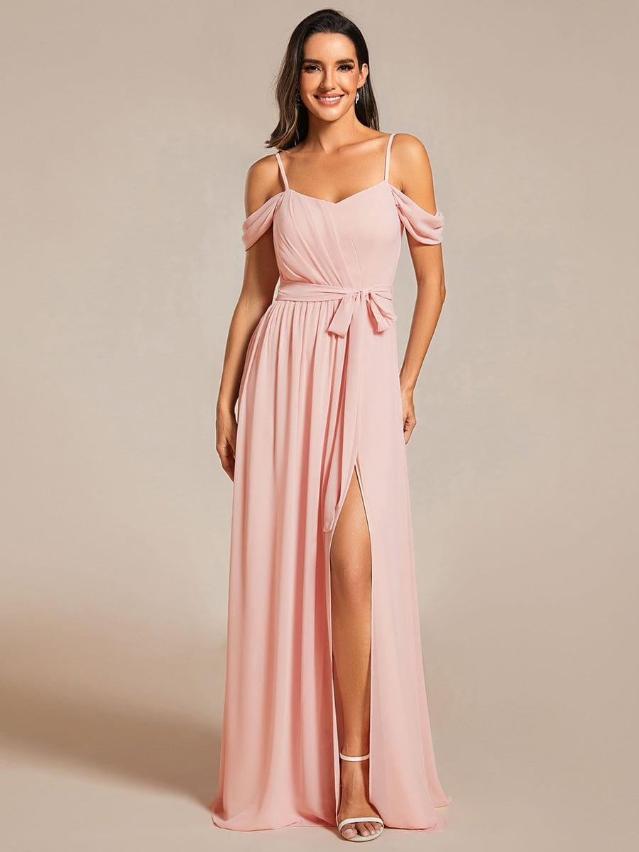 ever ADA|Sweetheart Neckline Cold Shoulder Chiffon Bridesmaid Dress