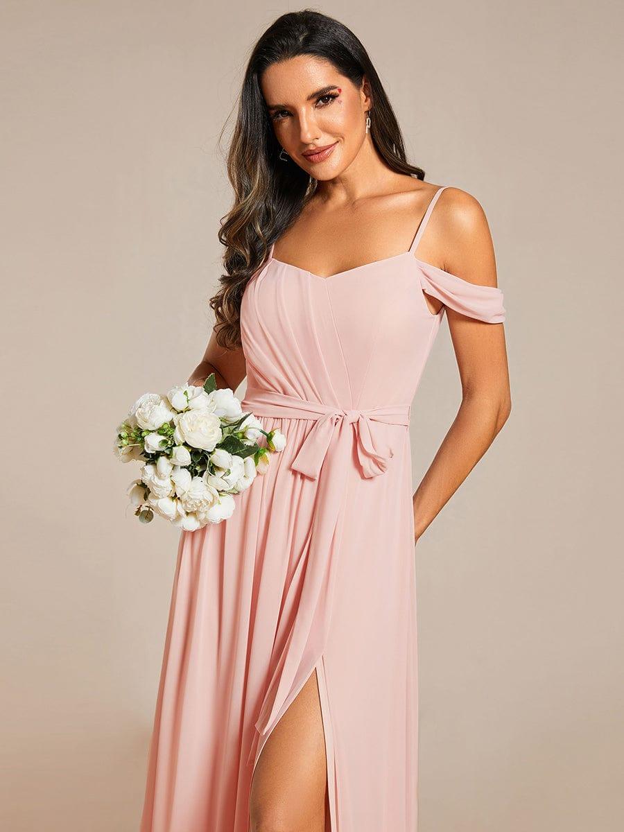 ever ADA|Sweetheart Neckline Cold Shoulder Chiffon Bridesmaid Dress