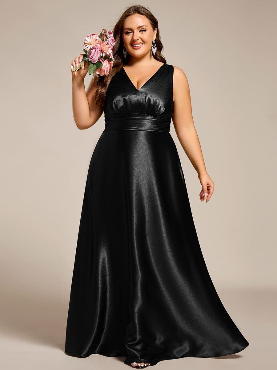 ever INDY|Satin Maxi Wedding Guest Dress with Pockets