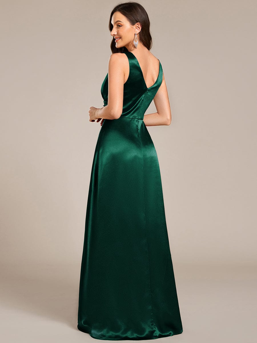 ever INDY|Satin Maxi Wedding Guest Dress with Pockets