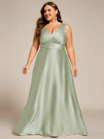ever INDY|Satin Maxi Wedding Guest Dress with Pockets