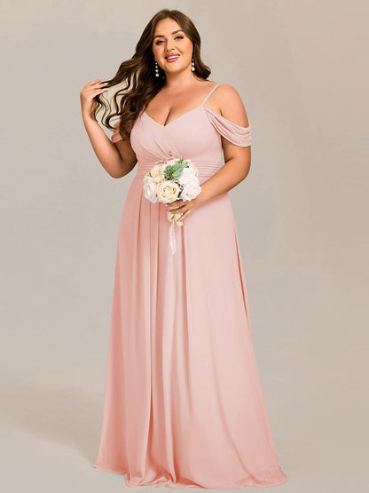ever LIANNE|Spaghetti Strap V-Neck Pleated A-Line Bridesmaid Dress
