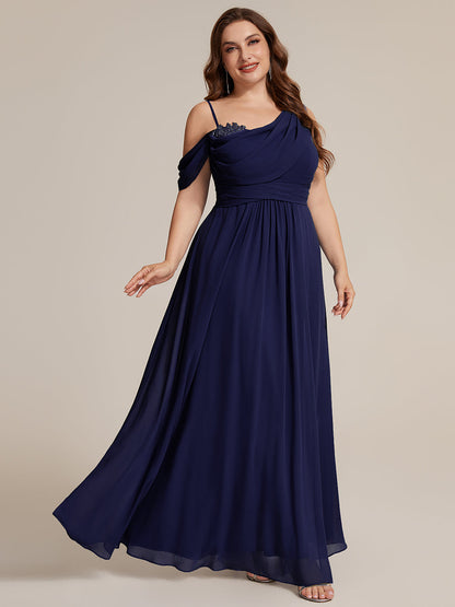 ever ERIKA|Thigh-High Slit Chiffon Dropped shoulders Bridesmaid Dress