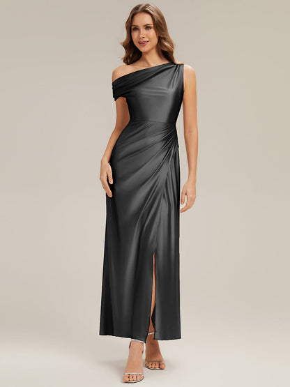 ever OPAL|Satin Drop Shoulder Sleeve Bridesmaid Dress