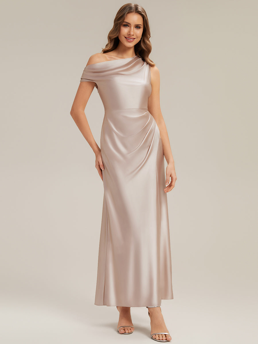 ever OPAL|Satin Drop Shoulder Sleeve Bridesmaid Dress