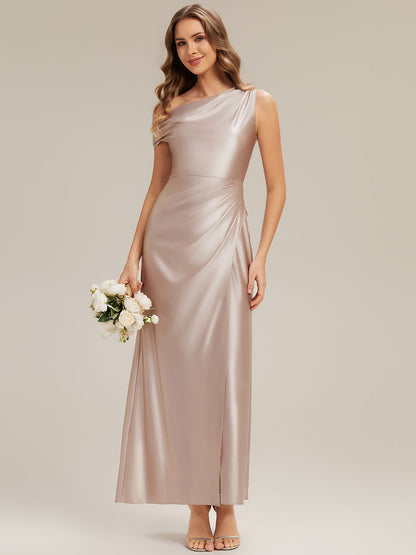 ever OPAL|Satin Drop Shoulder Sleeve Bridesmaid Dress