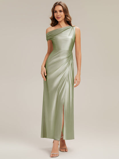 ever OPAL|Satin Drop Shoulder Sleeve Bridesmaid Dress