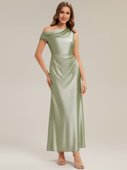 ever OPAL|Satin Drop Shoulder Sleeve Bridesmaid Dress
