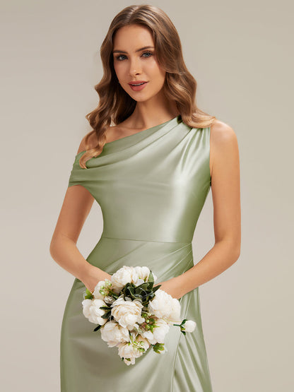 ever OPAL|Satin Drop Shoulder Sleeve Bridesmaid Dress