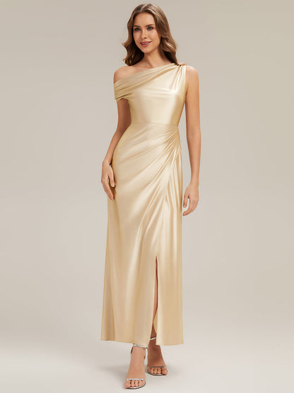 ever OPAL|Satin Drop Shoulder Sleeve Bridesmaid Dress