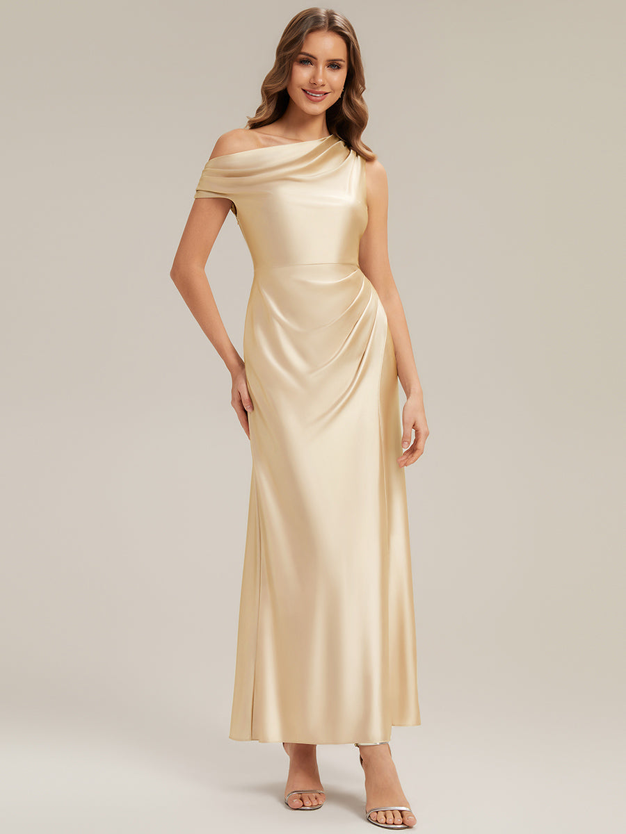 ever OPAL|Satin Drop Shoulder Sleeve Bridesmaid Dress