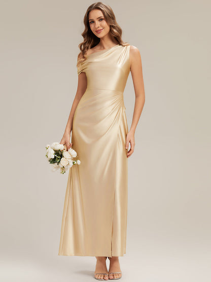 ever OPAL|Satin Drop Shoulder Sleeve Bridesmaid Dress