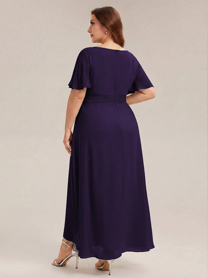 pretty SAGE|Plus Size Ruched Chiffon Bridesmaid Dress