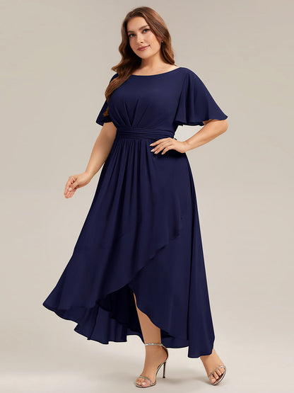 pretty SAGE|Plus Size Ruched Chiffon Bridesmaid Dress