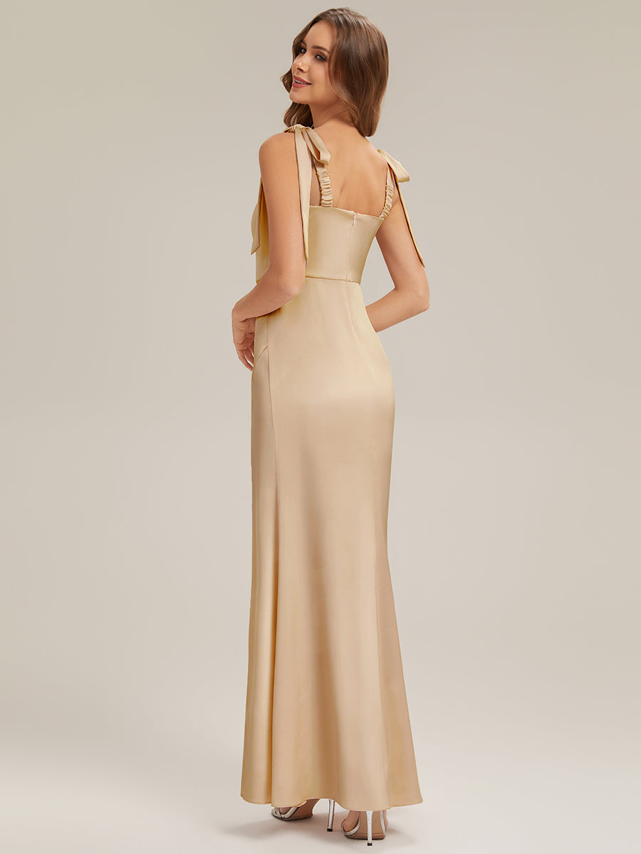 ever LUNA|Mermaid Maxi Satin Sleeveless Bridesmaid Dress
