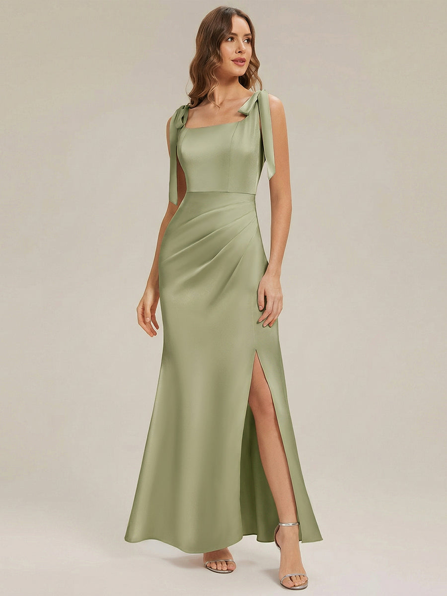 ever LUNA|Mermaid Maxi Satin Sleeveless Bridesmaid Dress